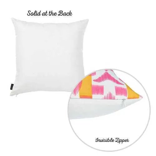 18"x18" Pink Ikat Decorative Throw Pillow Cover Printed