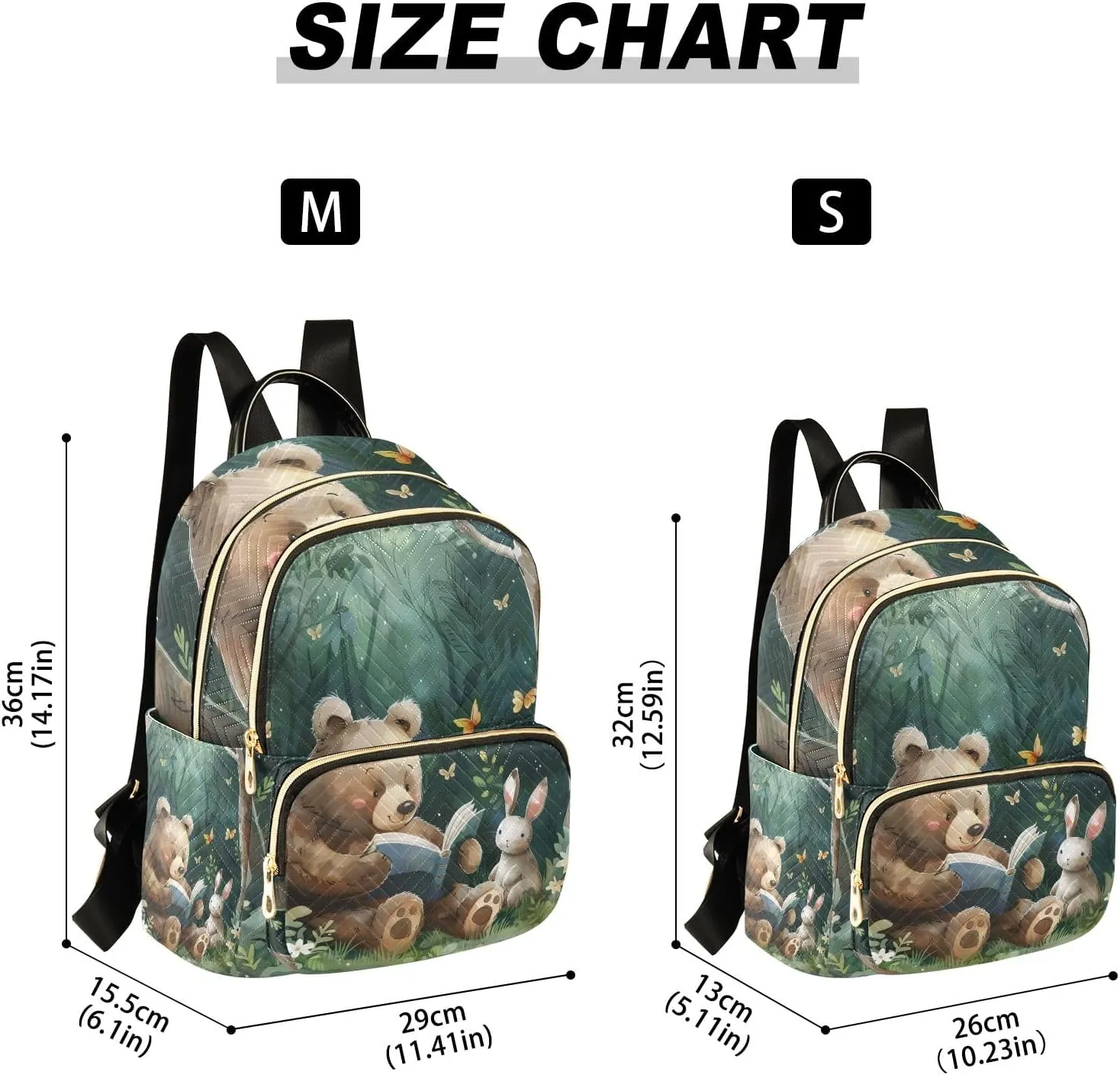 ALAZA Travel Backpack Purse for Women Fashion Anti-theft Work Casual Animals Reading Daypack Shoulder Bag Medium Size