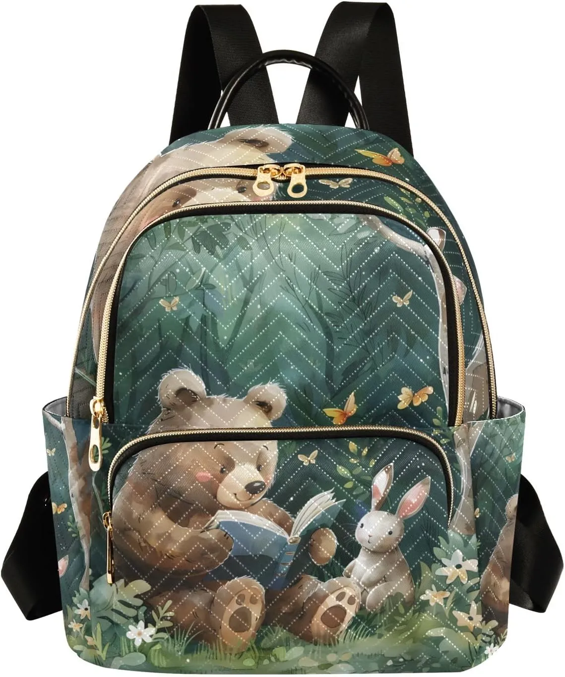 ALAZA Travel Backpack Purse for Women Fashion Anti-theft Work Casual Animals Reading Daypack Shoulder Bag Medium Size