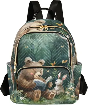 ALAZA Travel Backpack Purse for Women Fashion Anti-theft Work Casual Animals Reading Daypack Shoulder Bag Medium Size