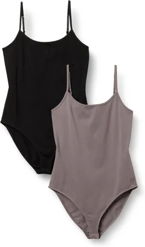 Amazon Essentials Women's Slim-Fit Cami Bodysuit, Pack of 2