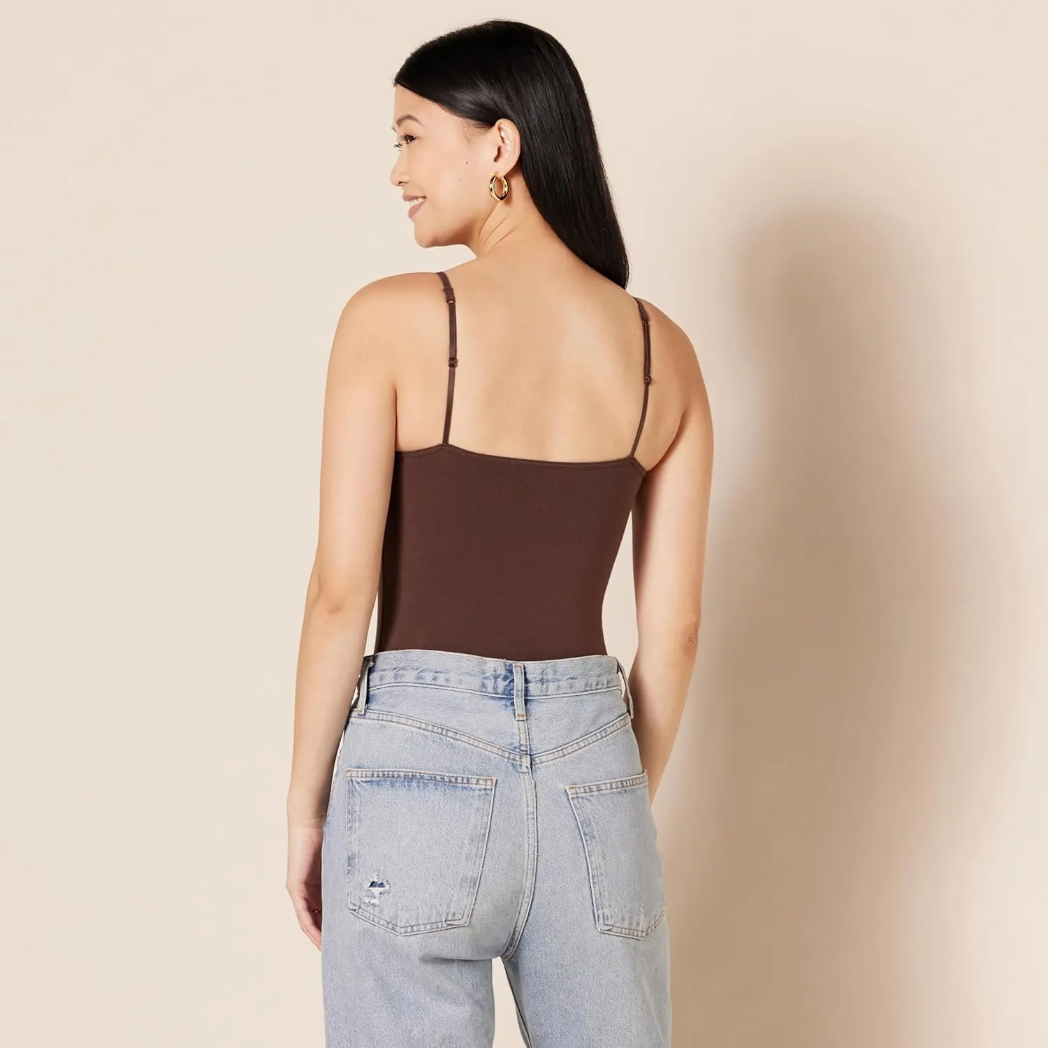 Amazon Essentials Women's Slim-Fit Cami Bodysuit, Pack of 2