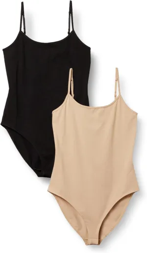 Amazon Essentials Women's Slim-Fit Cami Bodysuit, Pack of 2