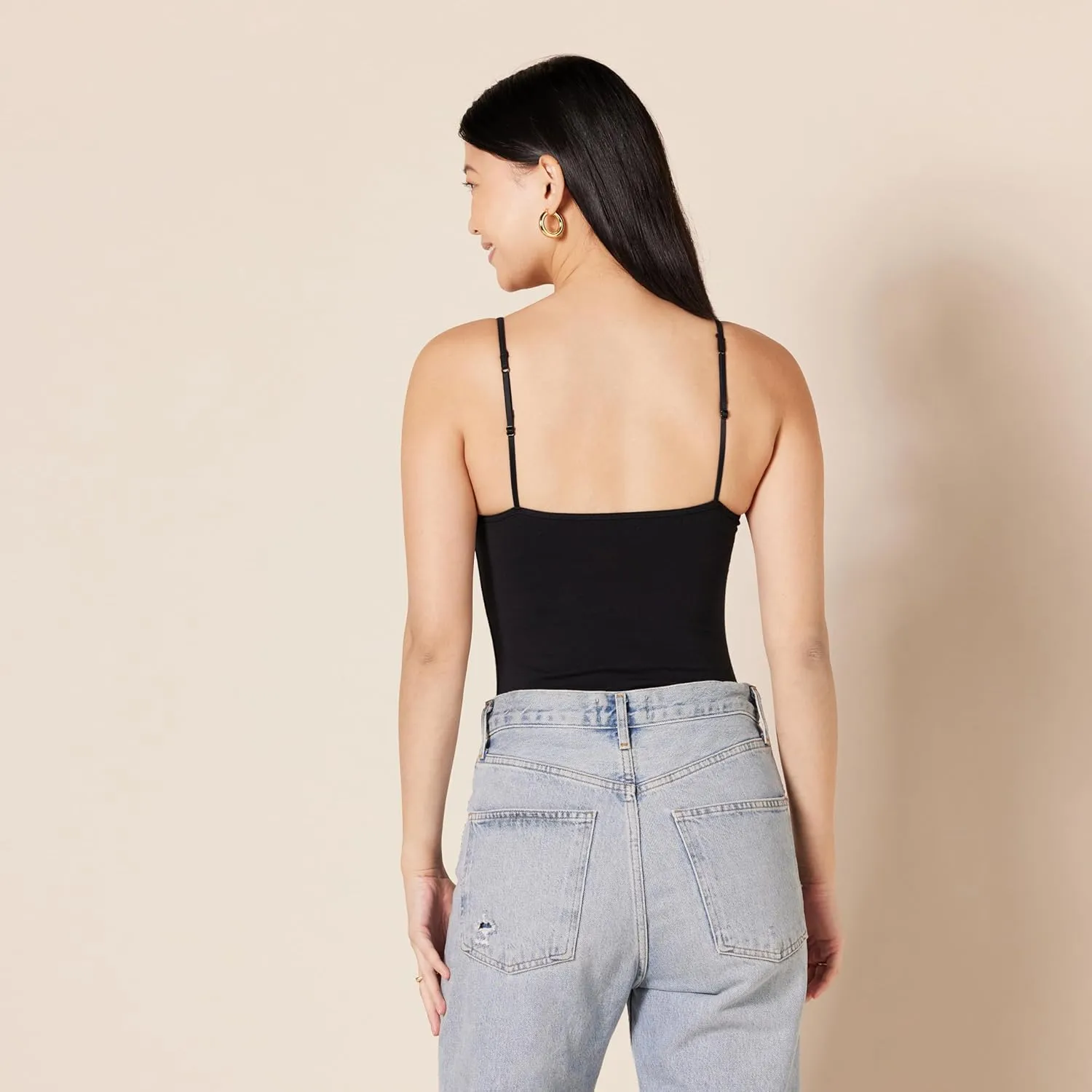 Amazon Essentials Women's Slim-Fit Cami Bodysuit, Pack of 2