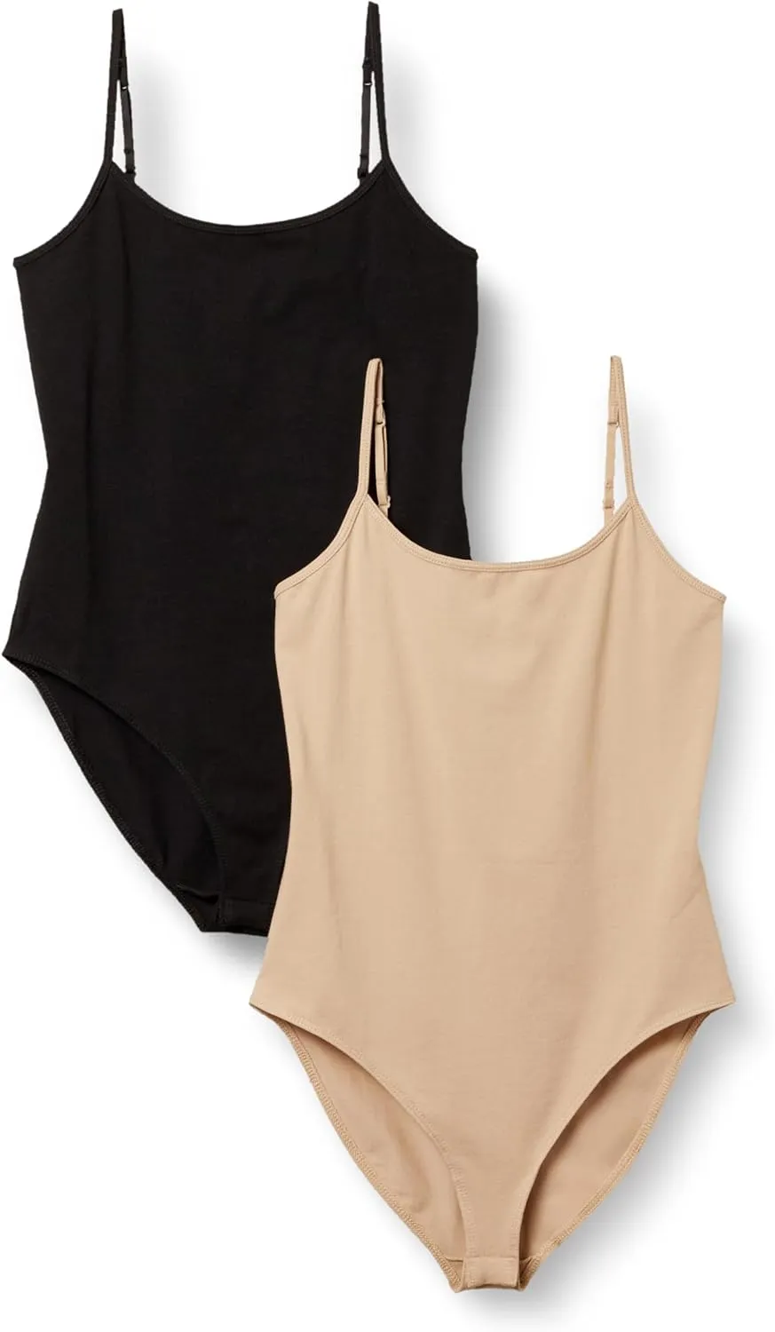 Amazon Essentials Women's Slim-Fit Cami Bodysuit, Pack of 2