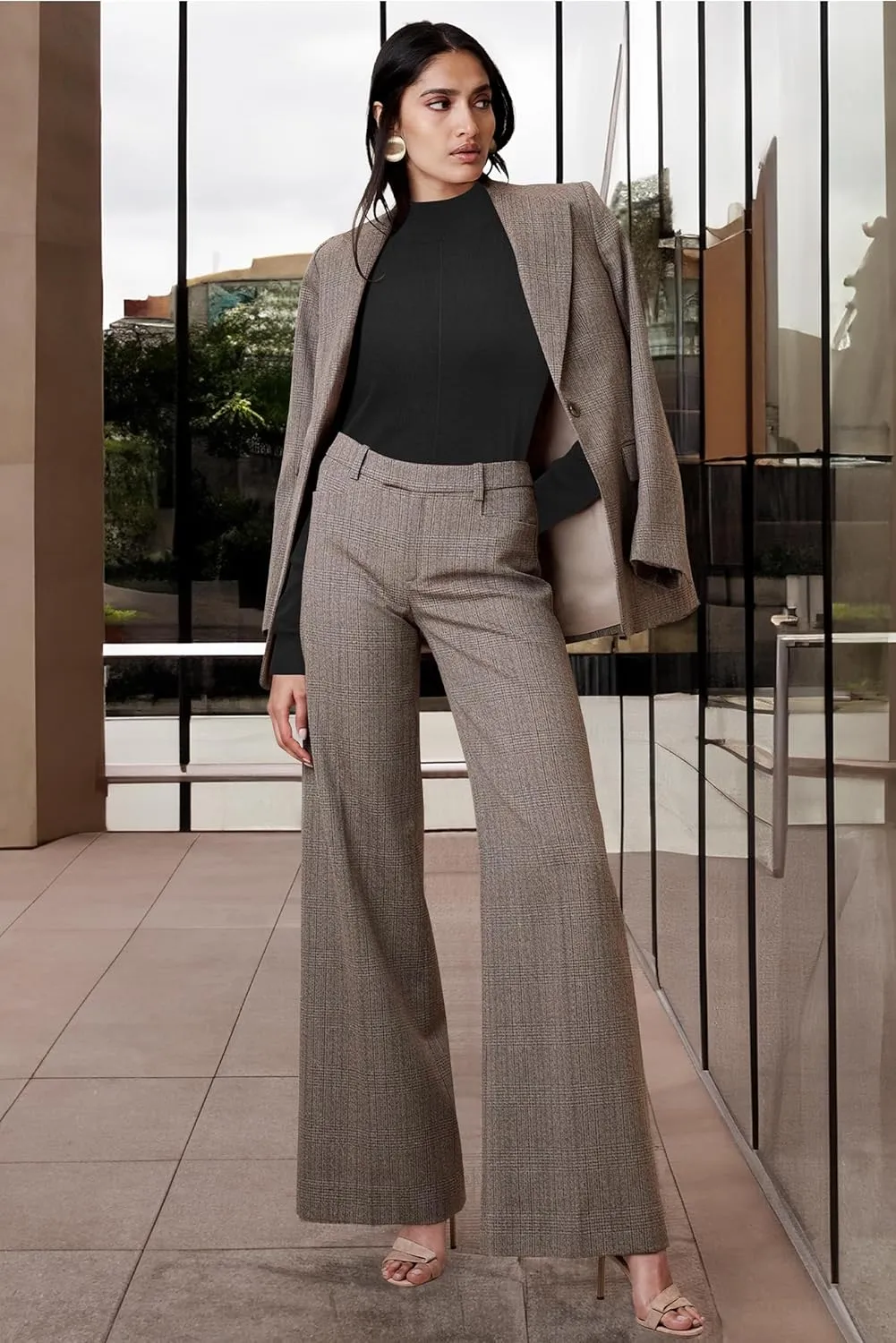 Arach&Cloz Womens Spring 2025 Sweater Tops Business Casual Outfits Work Mock Neck Long Sleeve Turtleneck Dressy Pullover