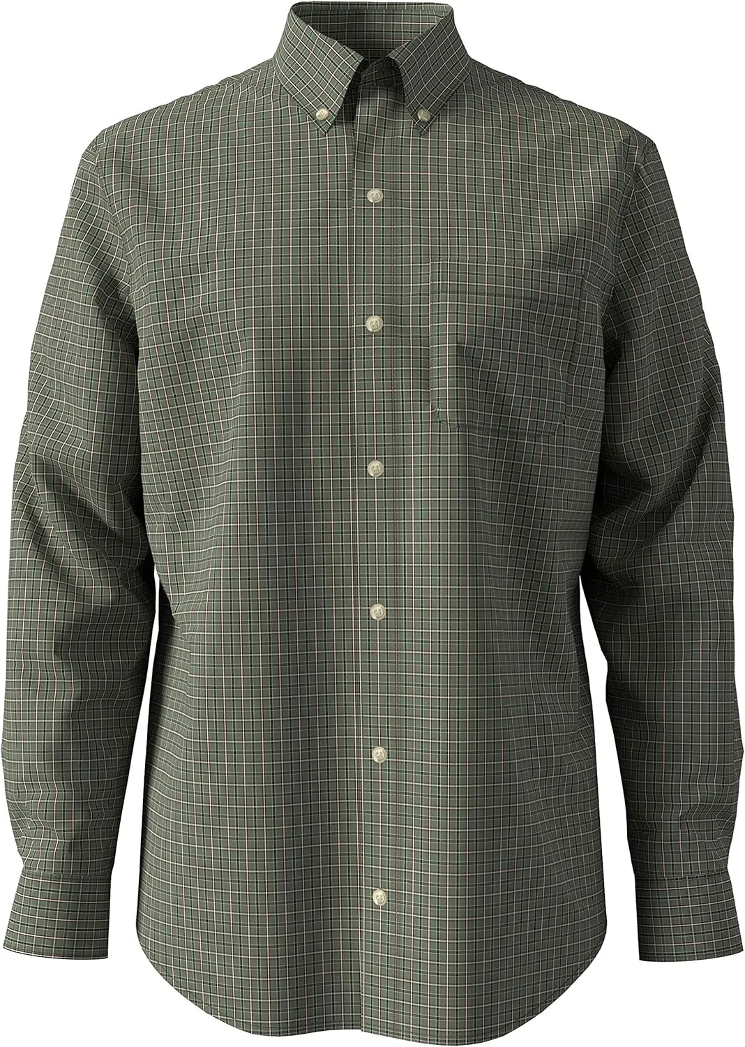 Arrow 1851 Men's Hamilton Poplins Long Sleeve Button Down Plaid Shirt