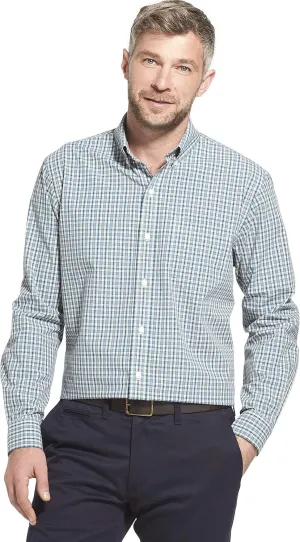 Arrow 1851 Men's Hamilton Poplins Long Sleeve Button Down Plaid Shirt