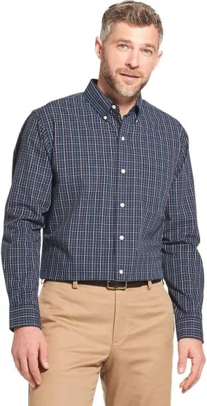 Arrow 1851 Men's Hamilton Poplins Long Sleeve Button Down Plaid Shirt