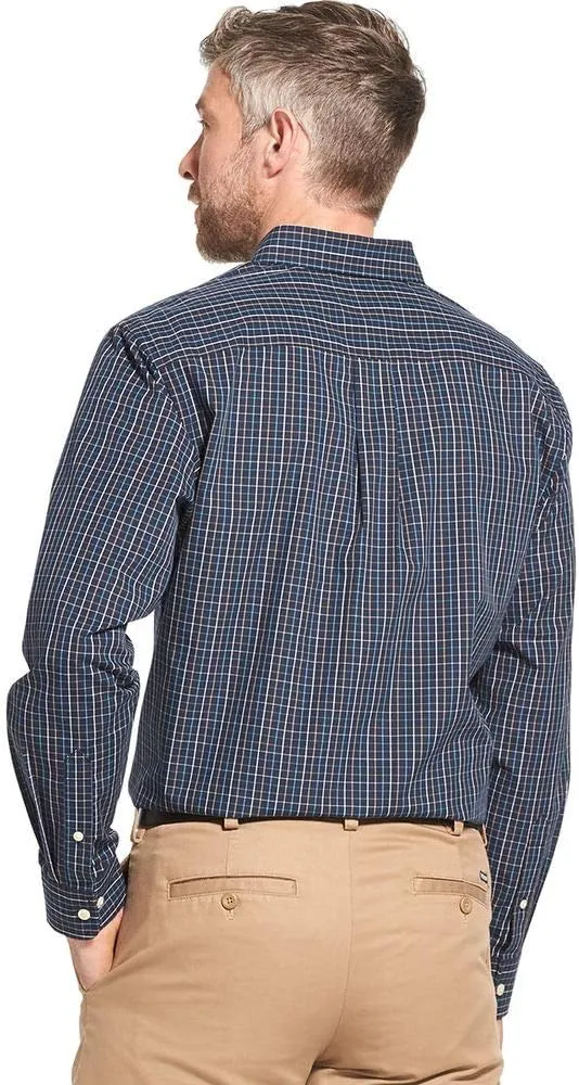 Arrow 1851 Men's Hamilton Poplins Long Sleeve Button Down Plaid Shirt