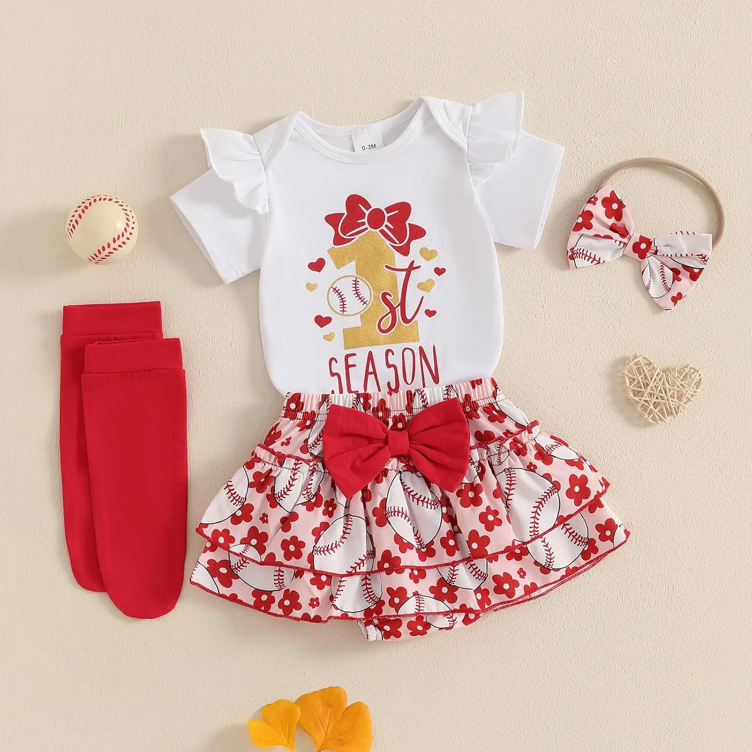 BeQeuewll Newborn Baby Girls Clothes Summer Daddys Girl Outfit Ruffle Romper Bow Tutu Shorts Heaband 3Pcs Girl Outfits