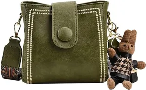 Bootara Bucket Bag, Bootara Women's Vintage Bunny Charm Bucket Bag  Convertible Shoulder Crossbody, Cute Mini