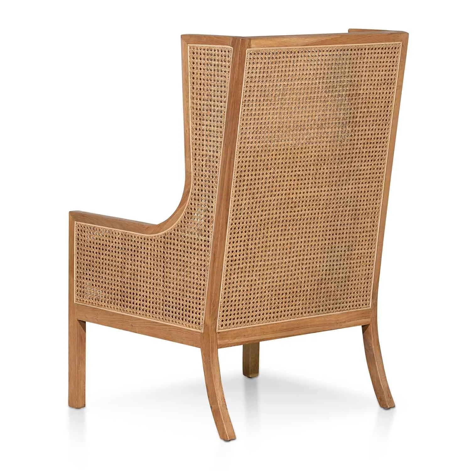 Calibre Wingback Rattan Armchair - Distress Natural - Sand White LC6398-CH