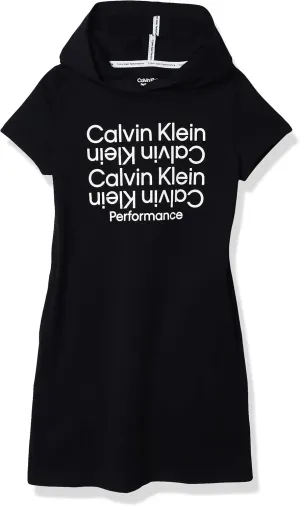 Calvin Klein Girls' Performance Sport Hoodie Sweatshirt Dress