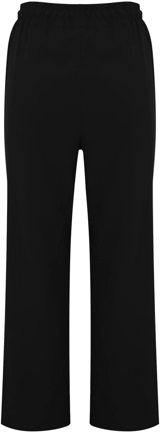 Casual Linen Pants Women Summer Trendy Drawstring Waist Plus Size Pants Lightweight Baggy Lounge Pants with Pockets
