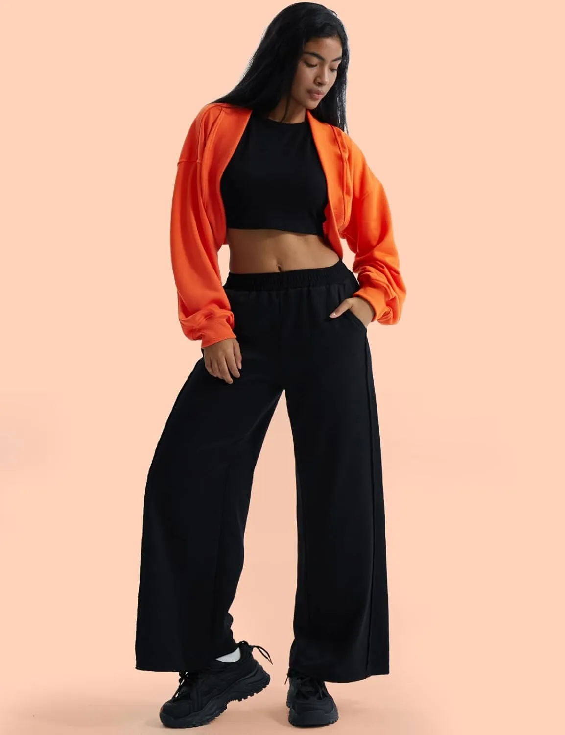 CHERFLY Womens Cropped Bolero Shrug Cardigan 2025 Batwing Y2k Sports Jacket Fall Outfits