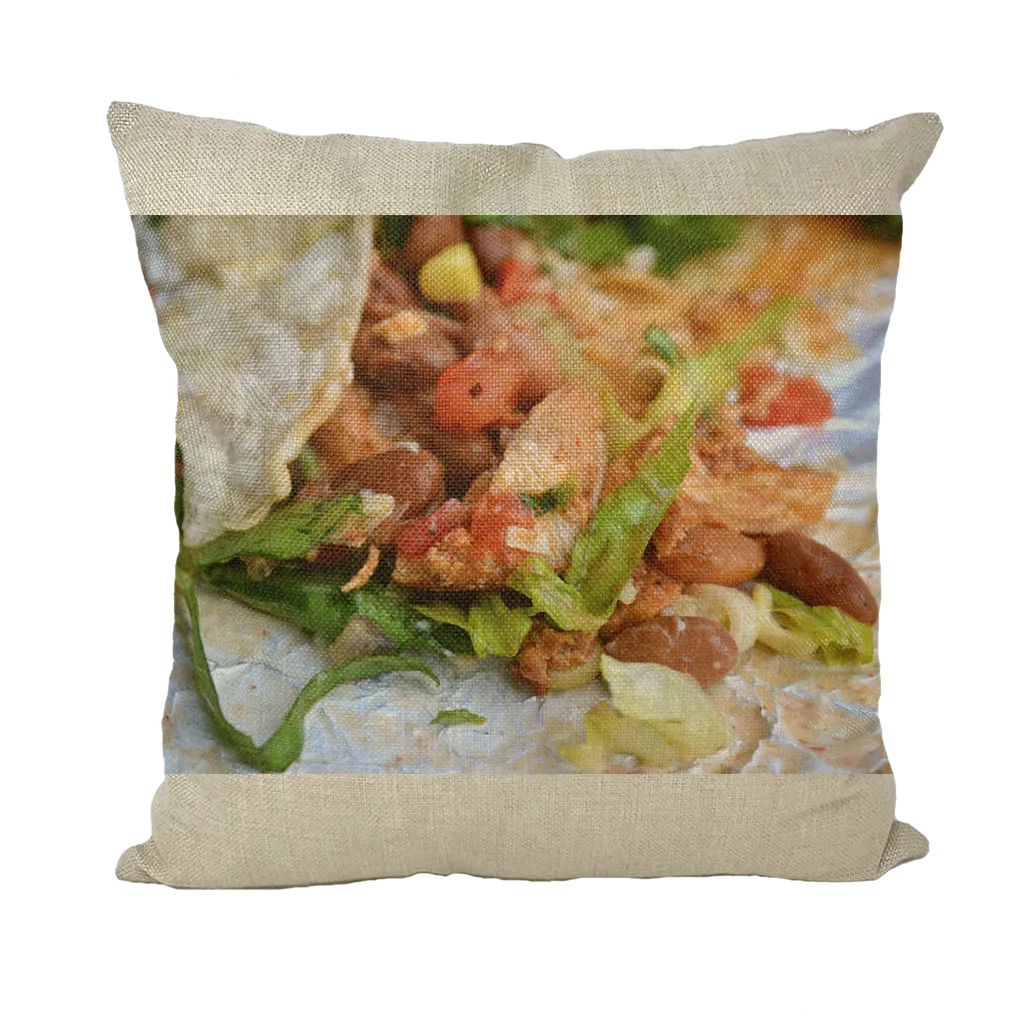 Chicken Burrito Throw Pillows