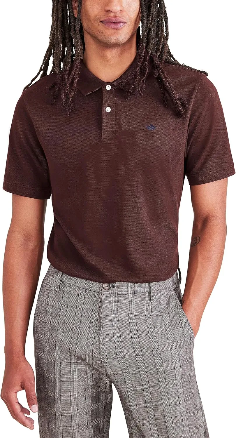 DOCKERS Mens Slim Fit Short Sleeve Polo