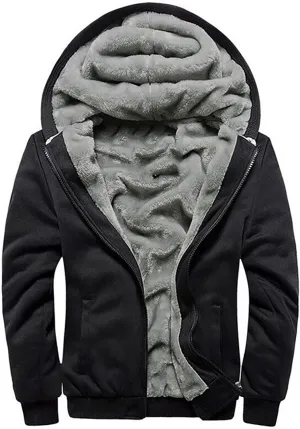 DuDubaby Mens Hoodies Pullover Autumn and Winter Color Loose Casual Plush Jacket Plain Hoodies for Men Trendy Clothes