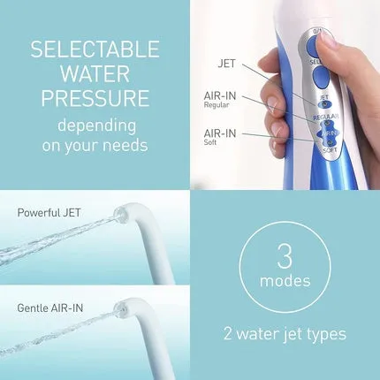 Ew1211W Water Flosser Cordless Rechargeable Dental Oral Irrigator with 3 Water Pressure Settings Blue/White UK 2 Pin Plug , Panasonic