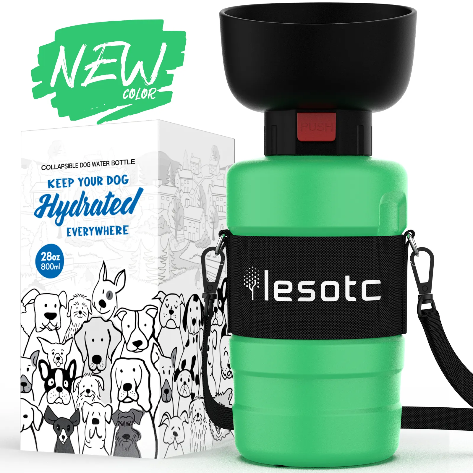 Foldable Dog Water Bottle-3rd Gen