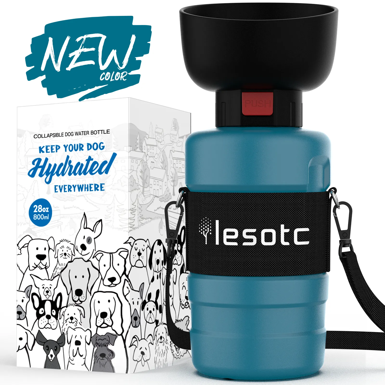 Foldable Dog Water Bottle-3rd Gen
