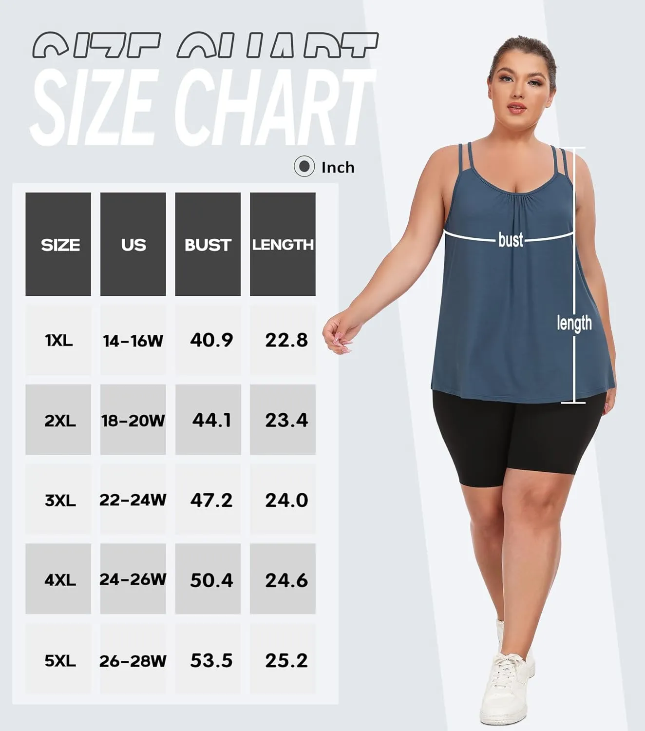 FOREYOND Women's Plus Size Tank Tops with Built in Bra Flowy Racerback Camisole Tops Casual Loose Pleated Summer Shirts