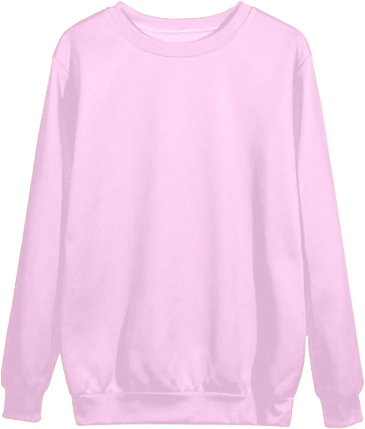 GIERIDUC Oversized Sweatshirt for Women 2024 Fashion Solid Color Long Sleeve Tops Crew Neck Pullover Blouse Fall Outfits