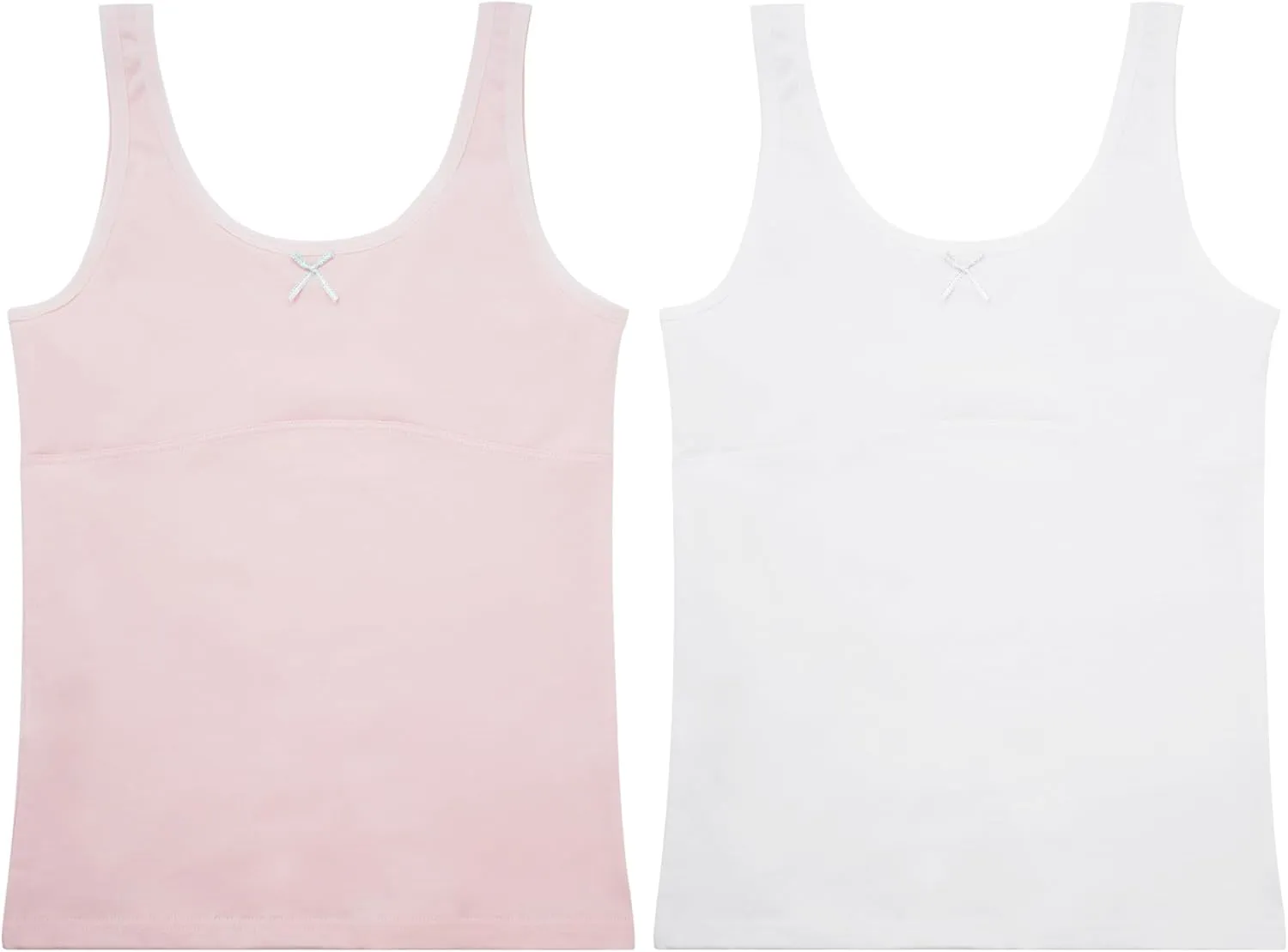 Happy Cherry Training Bras for Teens Girls Camisoles Long Bralette Bra Seamless Lightly Padded Sport Bra Wire Free 7-12 Years