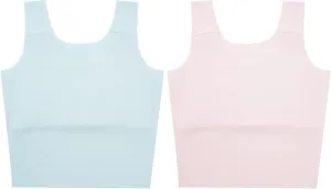 Happy Cherry Training Bras for Teens Girls Camisoles Long Bralette Bra Seamless Lightly Padded Sport Bra Wire Free 7-12 Years