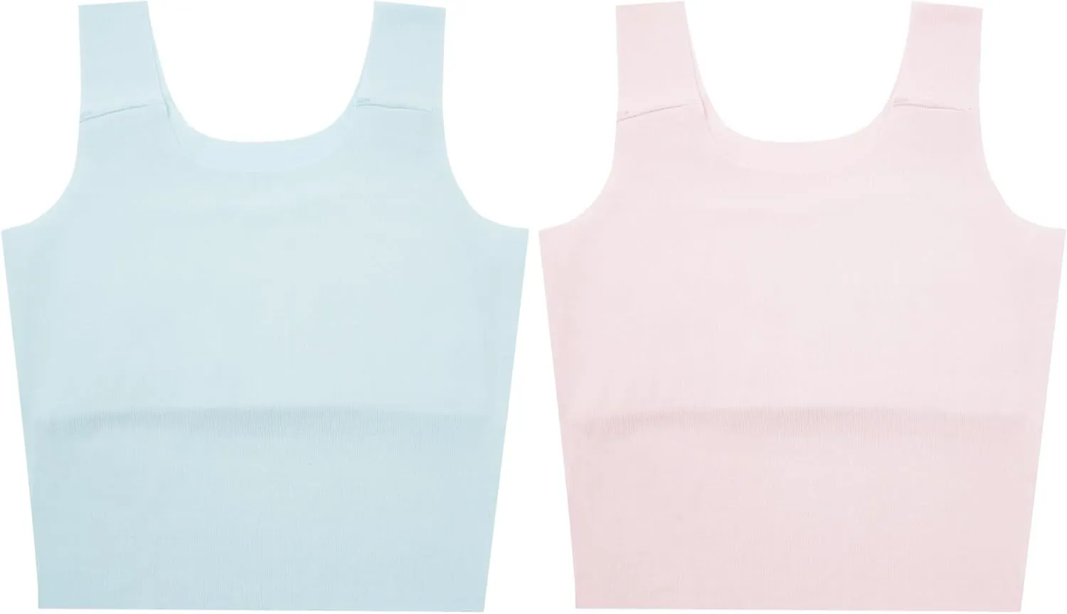Happy Cherry Training Bras for Teens Girls Camisoles Long Bralette Bra Seamless Lightly Padded Sport Bra Wire Free 7-12 Years