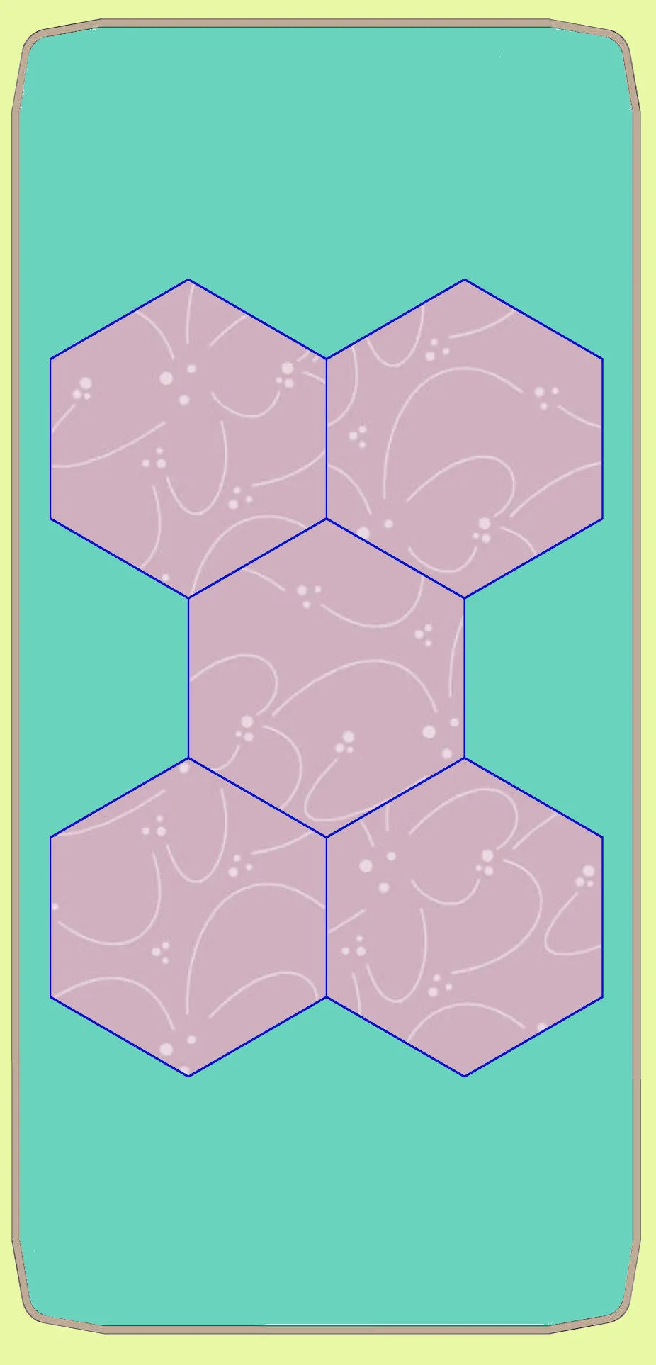 Hexagons 1½" cut sides - 1" finished sides - 6340 - includes cutting mat