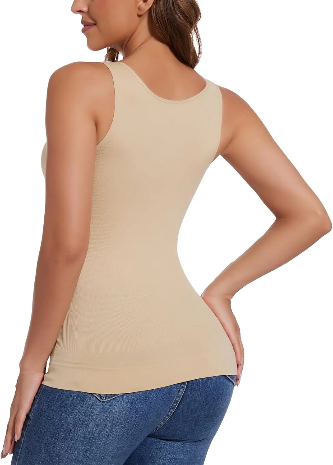 JOYSHAPER Women Tummy Control Shapewear Tank Tops V Neck Seamless Compression Camisole Slimming Body Shaper Camisole