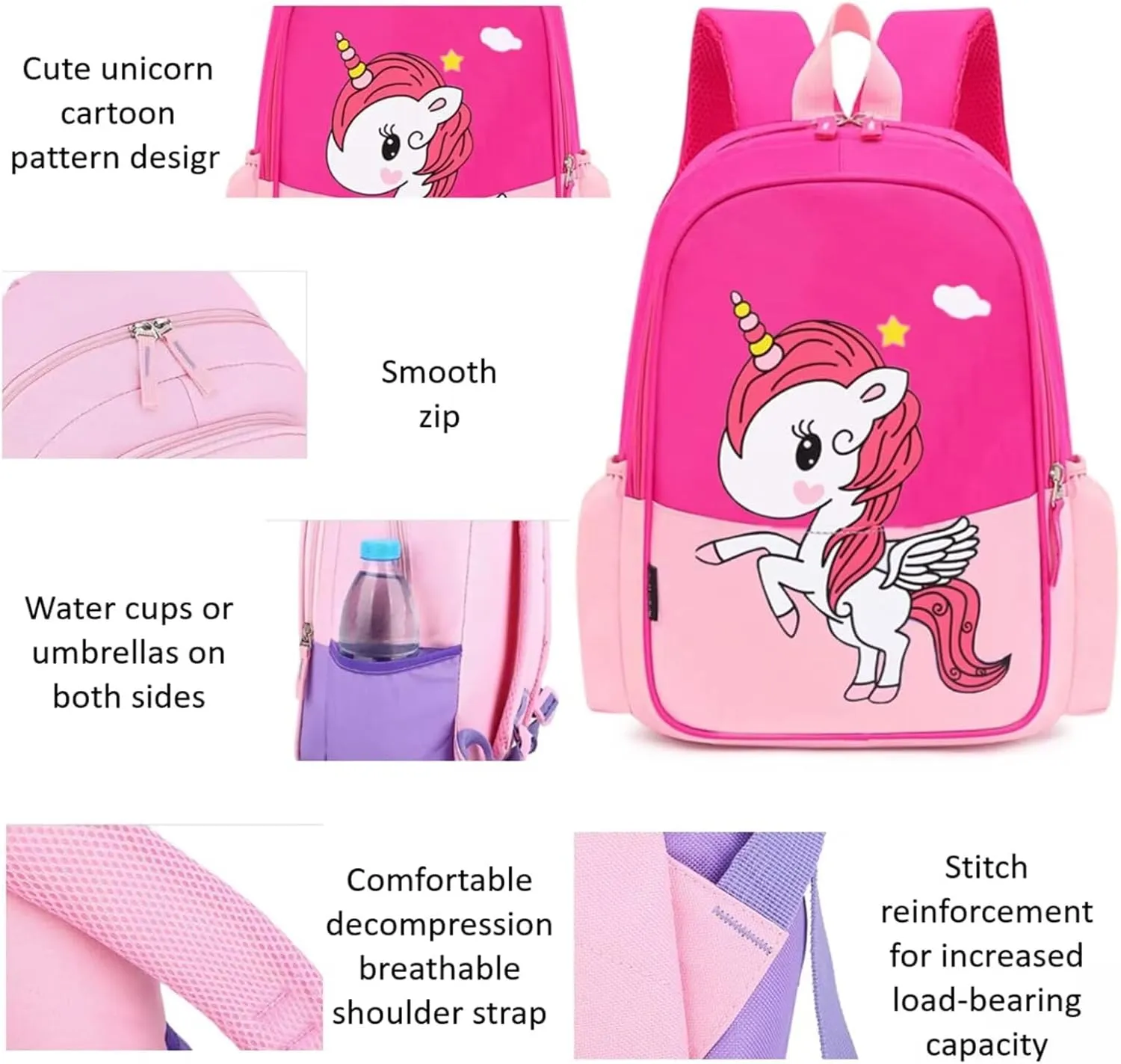Kids Preschool Kindergarten Backpack Lightweight Cool Cute Cartoon Travel Backpack With Lunch Bag For Boys Girls