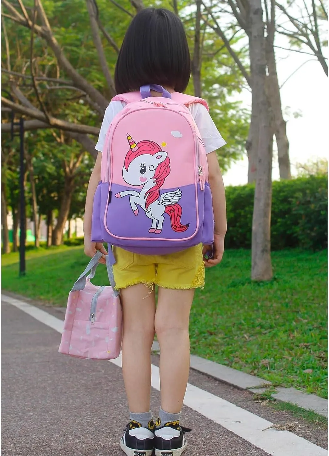 Kids Preschool Kindergarten Backpack Lightweight Cool Cute Cartoon Travel Backpack With Lunch Bag For Boys Girls