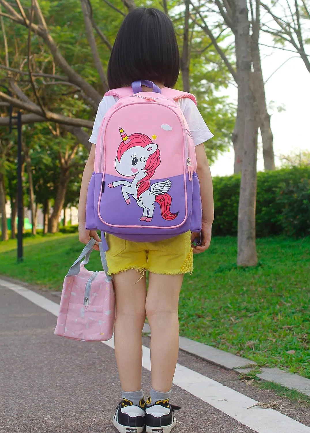Kids Preschool Kindergarten Backpack Lightweight Cool Cute Cartoon Travel Backpack With Lunch Bag For Boys Girls