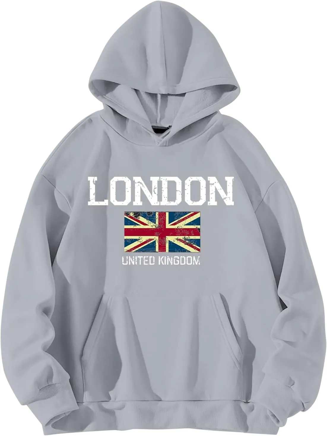 London Hoodies for Women Crewneck Long Sleeve Pullover Sweatshirt Graphic Fashion Oversized London Hoodie Tunic Tops