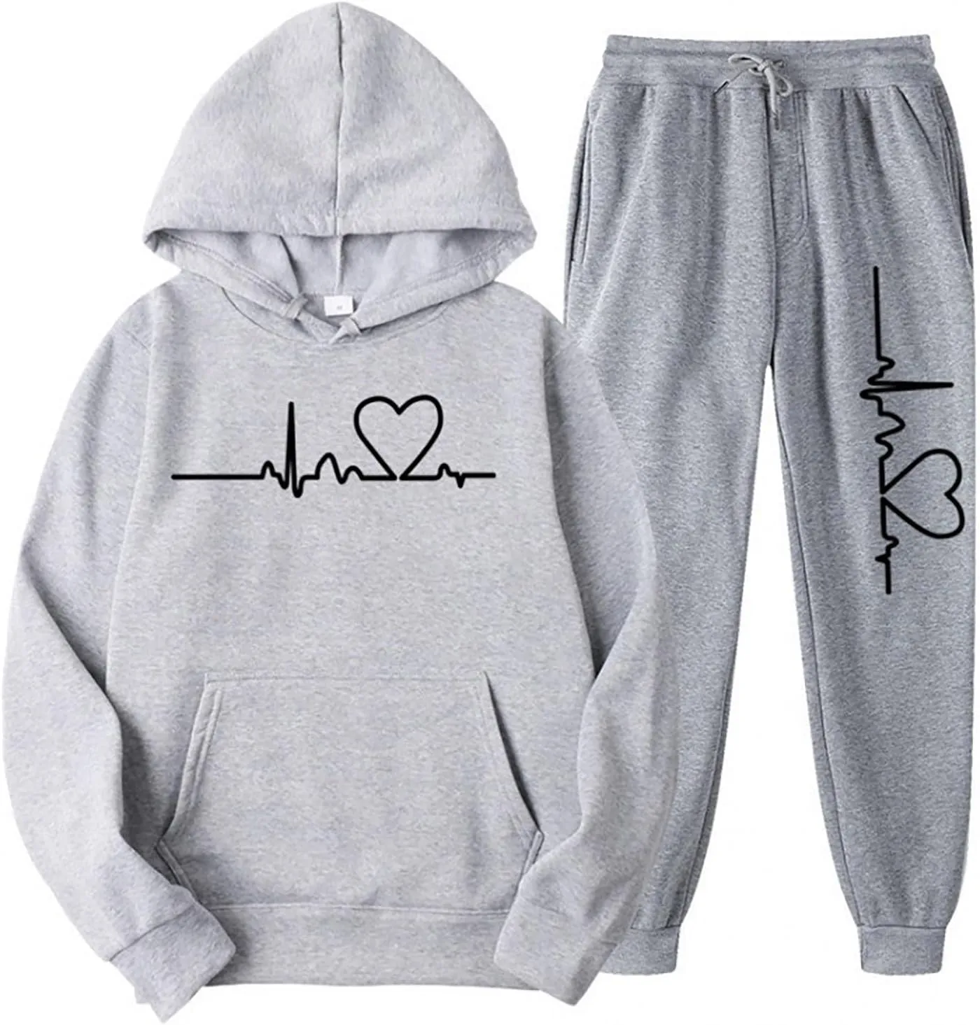 Lounge Sets for Women Two Piece Outfits Sweatsuits Graphic Hoodies Sweatpants 2 Piece Tracksuit Set 2024 Fall Trendy