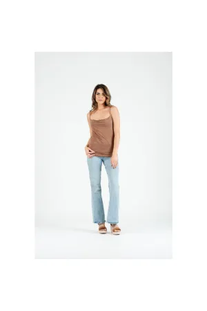 Lucca Couture Kelsie Drape Cami In Acorn
