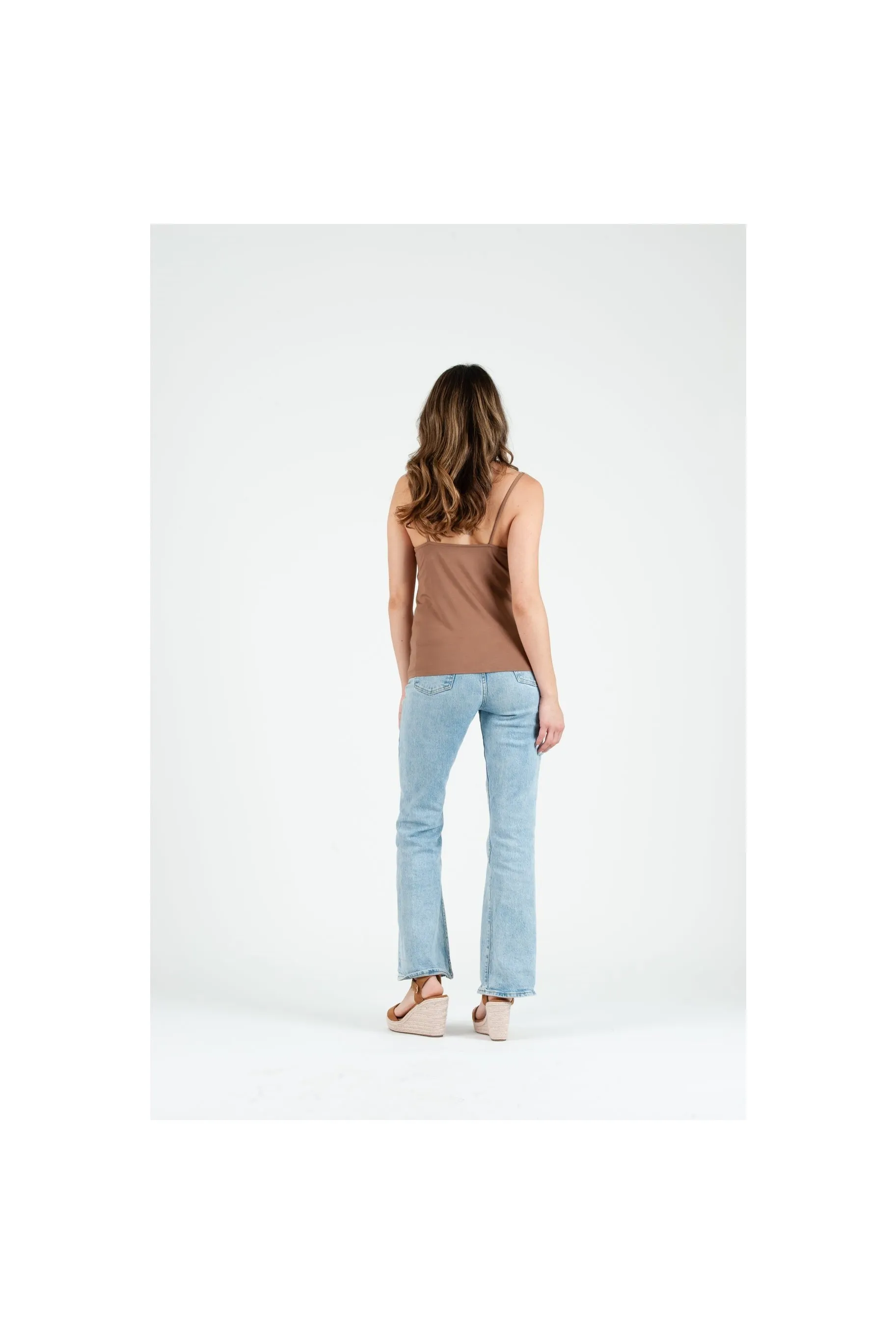 Lucca Couture Kelsie Drape Cami In Acorn