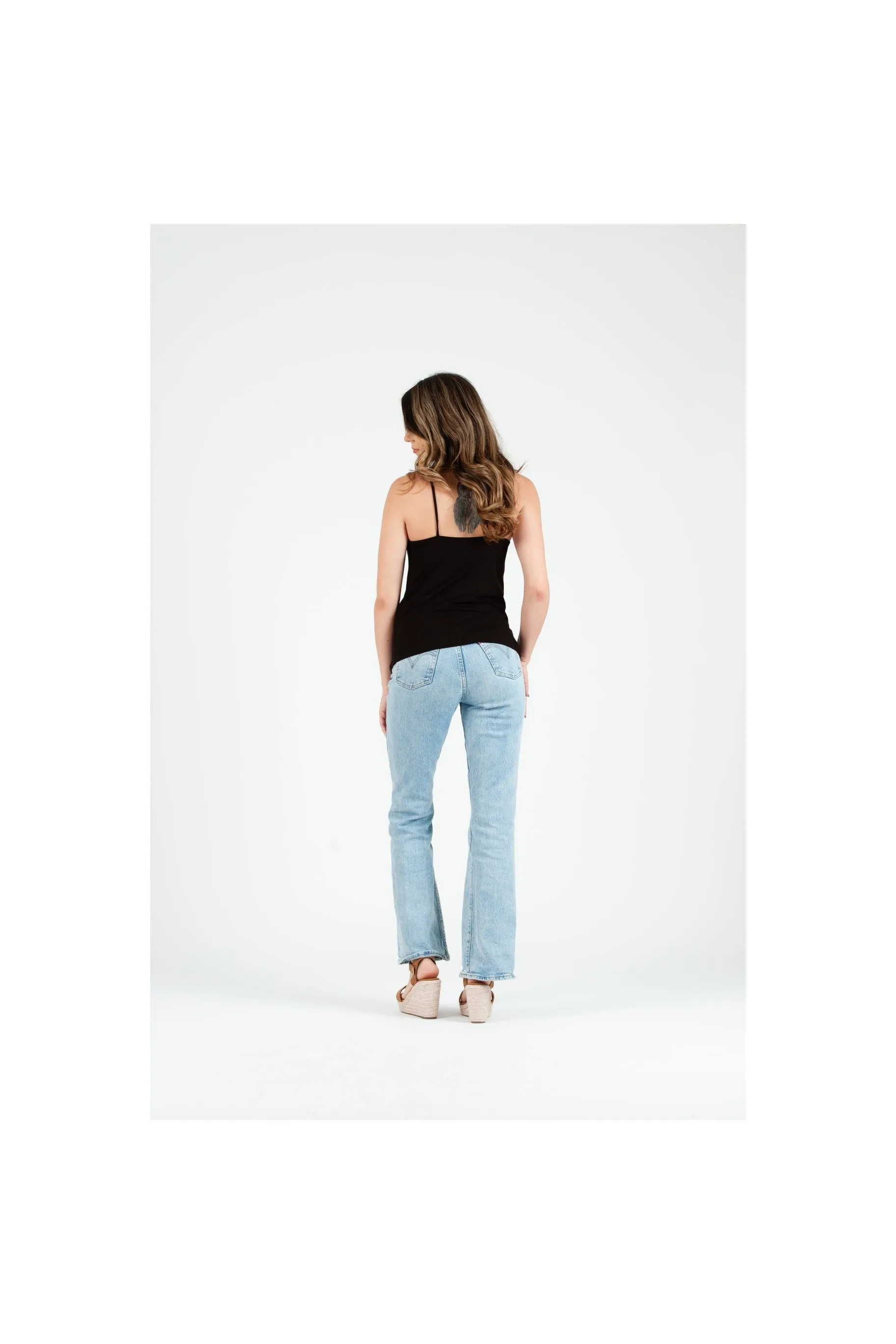 Lucca Couture Kelsie Drape Cami In Black