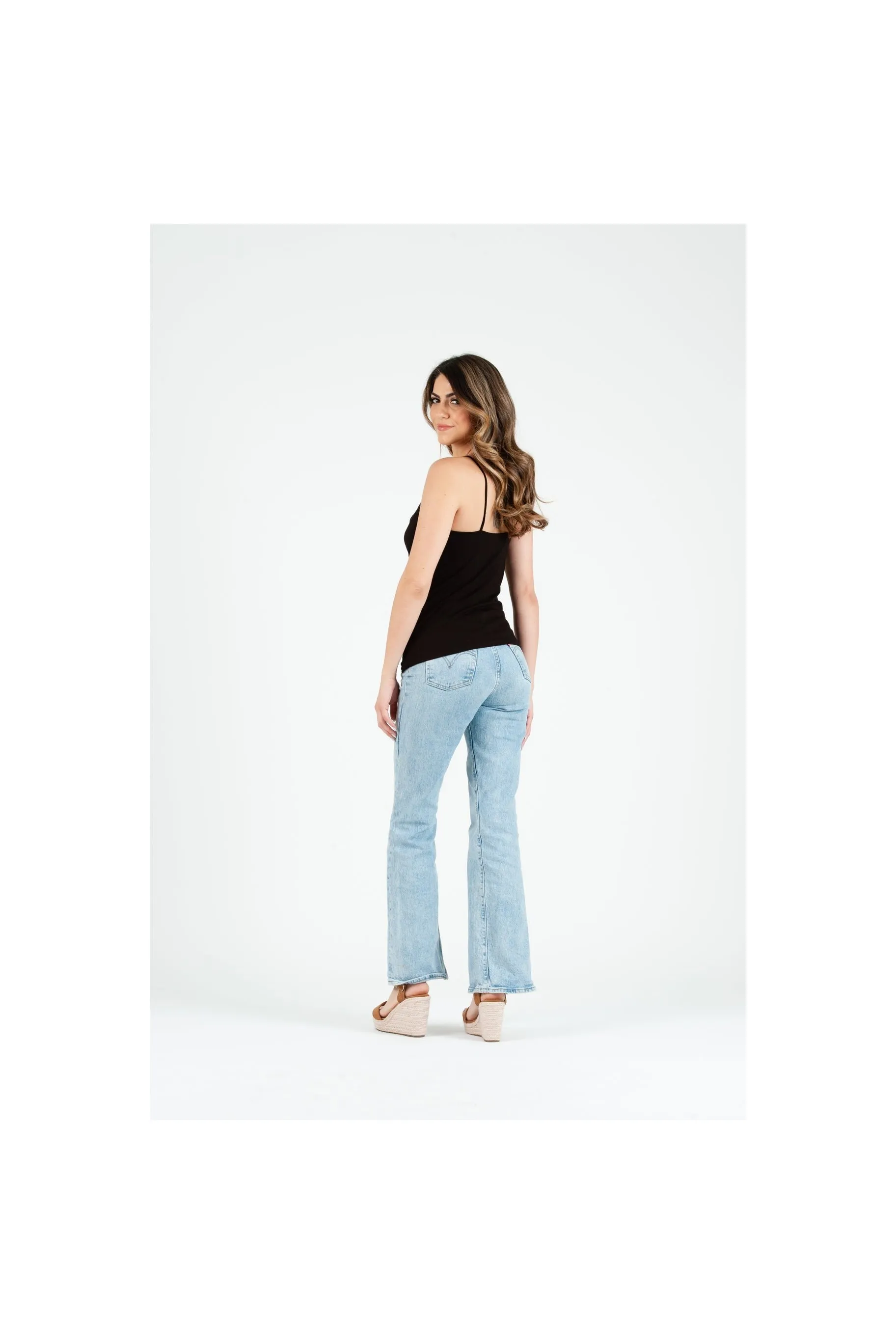 Lucca Couture Kelsie Drape Cami In Black