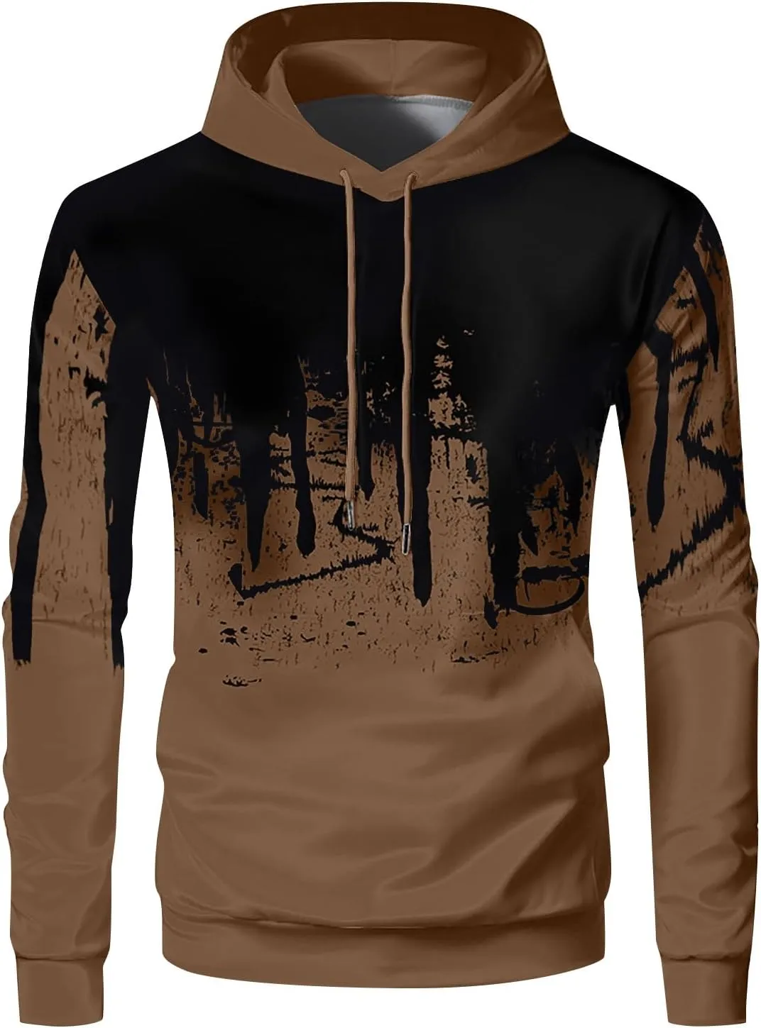 Mens Sweatsuits 2PC Trendy Tops and Pants Men Long Sleeve Fitness Loose Fit Hoodies Dye Hoodies Cool Tops and Pants