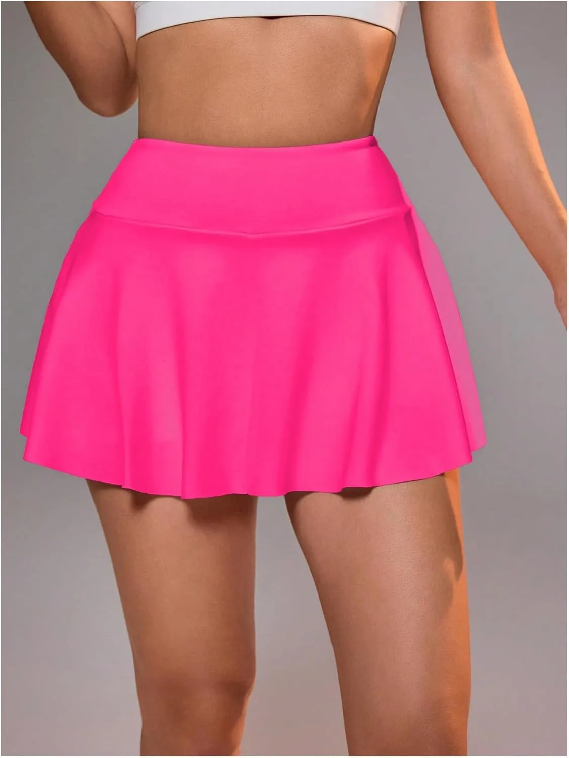 Milumia Women's High Waist Tennis Golf Skirt Athletic Sports Skort with Pockets