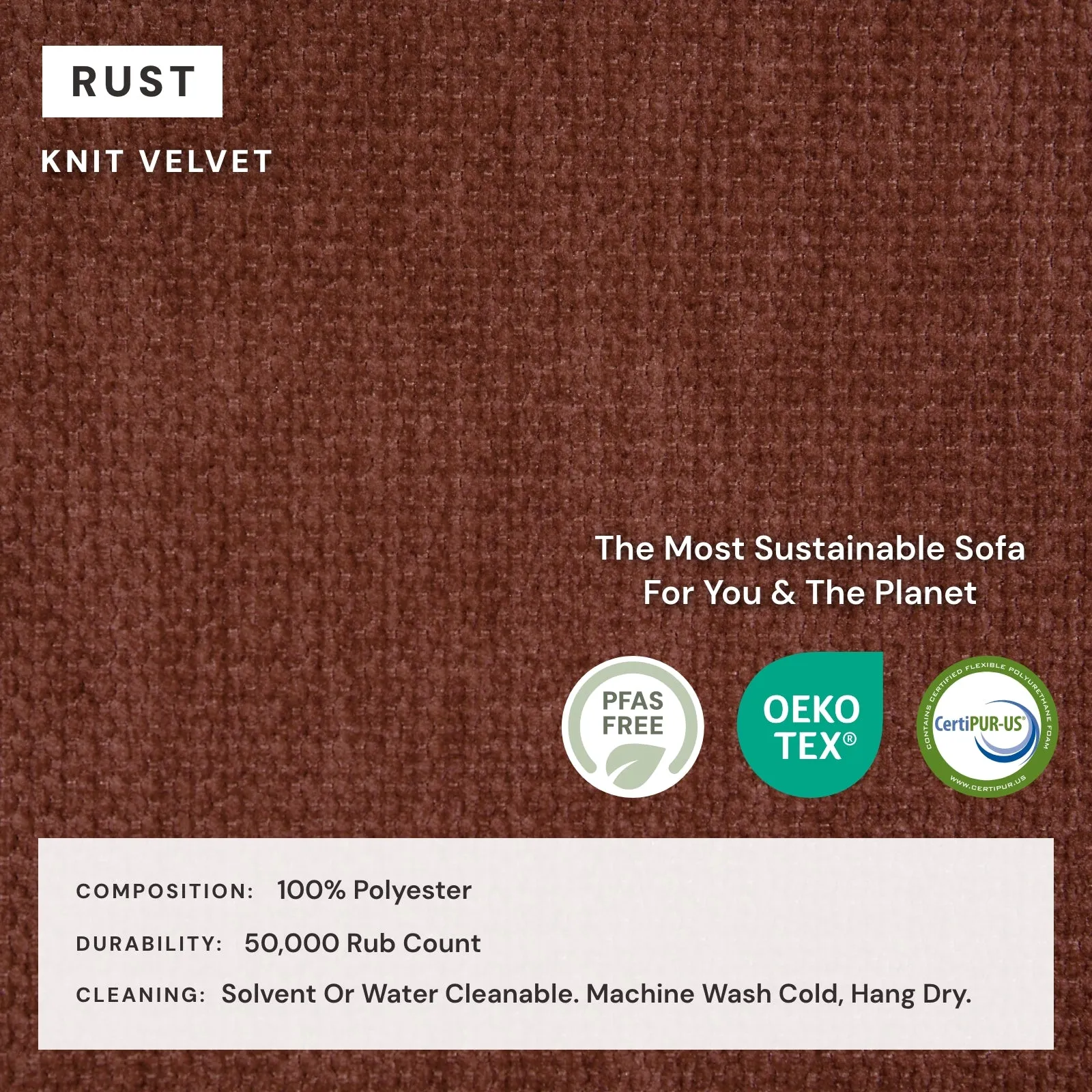 Modular Washable 7-Seater U-Sectional   Ottoman in Rust | Deluxe  Seat | Cloud Pillow