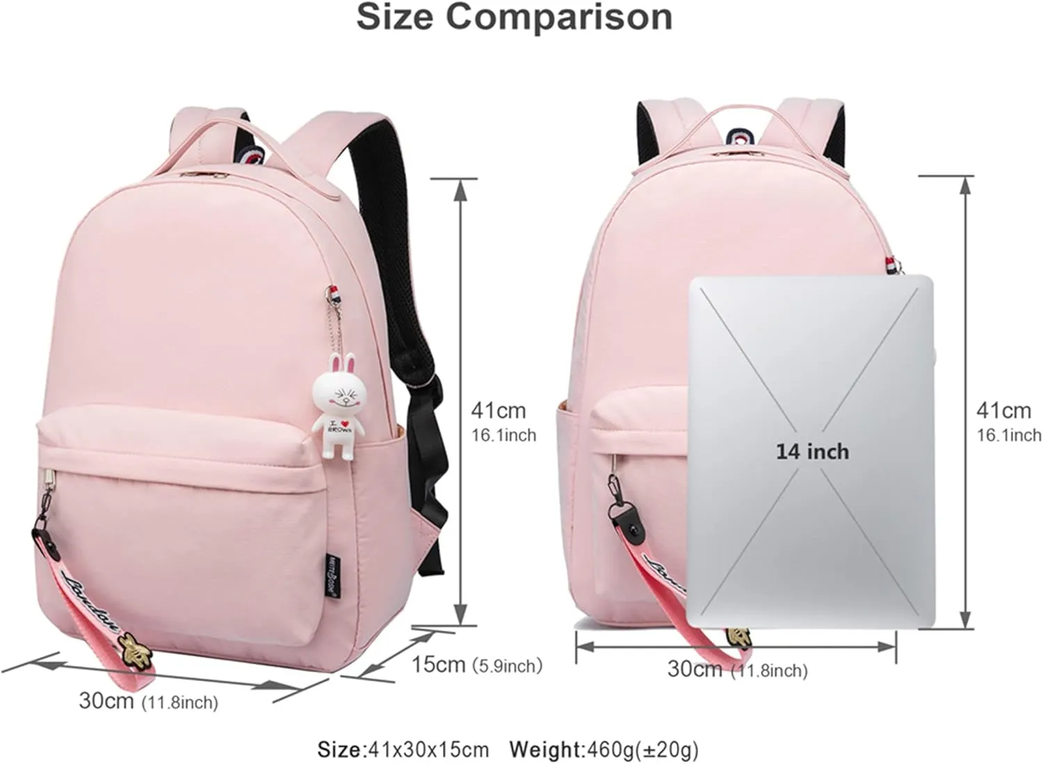 Monster High Classic Backpack Water Proof Large Laptop Bag Casual Sturdy Travel Knapsack(One Size), Black2