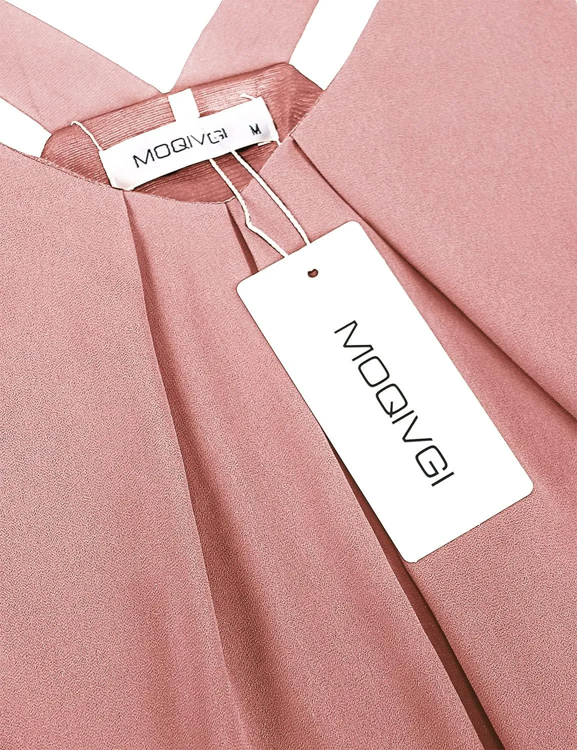 MOQIVGI Womens Dressy Casual Summer Flowy V Neck Double Layer Chiffon Tank Tops