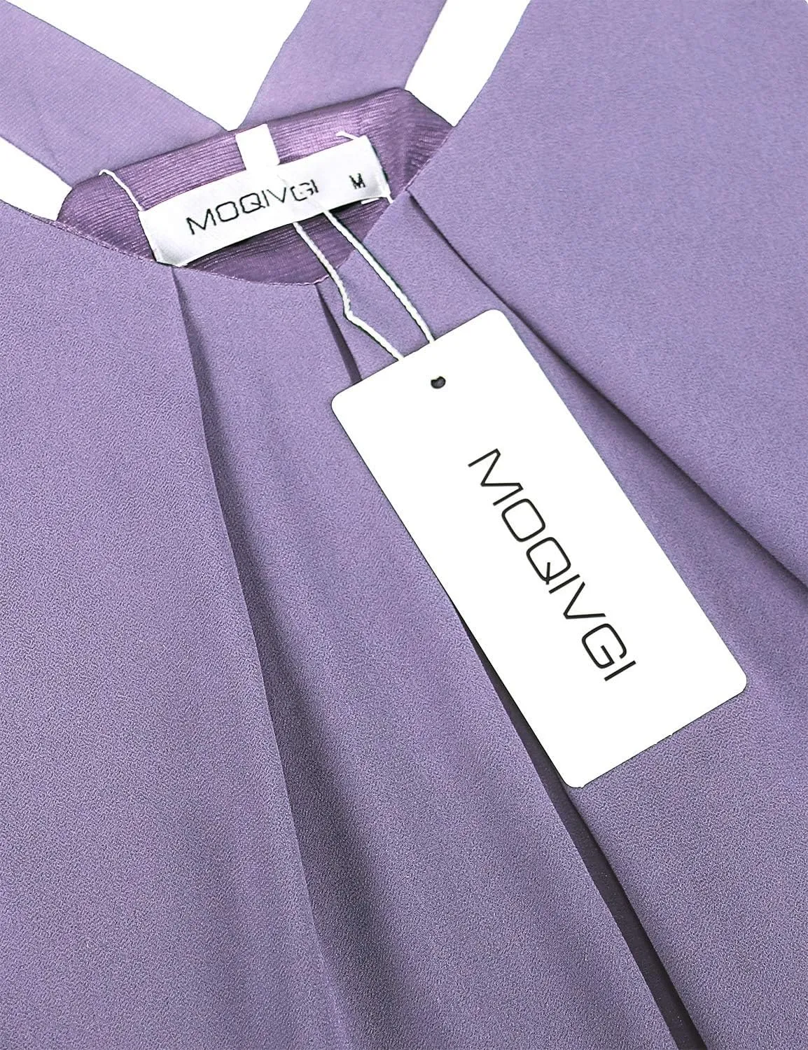 MOQIVGI Womens Dressy Casual Summer Flowy V Neck Double Layer Chiffon Tank Tops