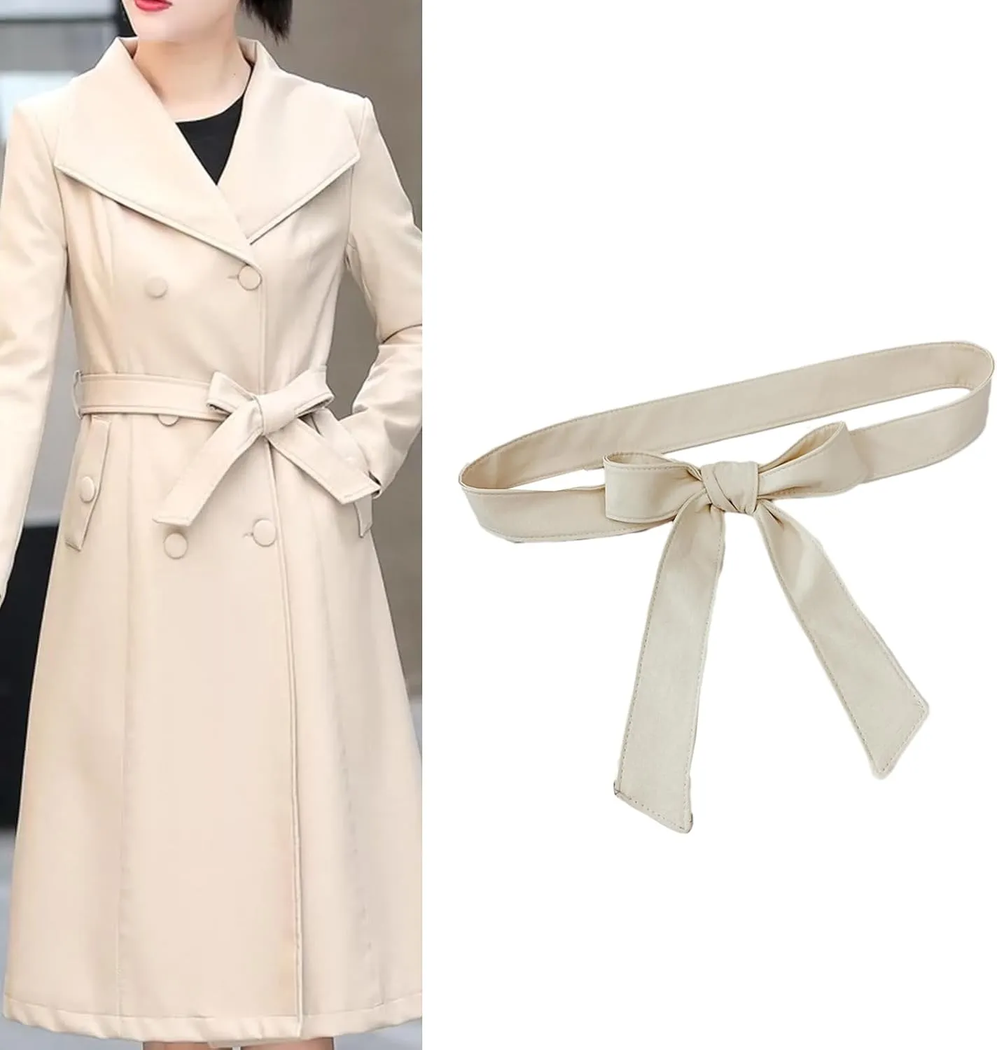 Muloo Women Trench Coat Belt Overcoat Waist Belt Coat Belt Replacement Belt For Trench Coat Men Trench Coat Belt Replacement
