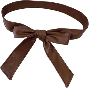 Muloo Women's Trench Coat Belt, Adjustable Waist Belt, Brown, Approx. 175cm/68.90in